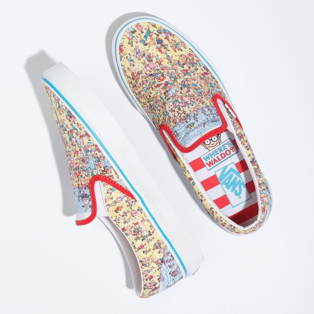 Vans x Wheres Waldo Classic Slip-On Mens Womens - (WHERES WALDO) FIND STEVE/BEACH VN0A33TB3WO Shoes