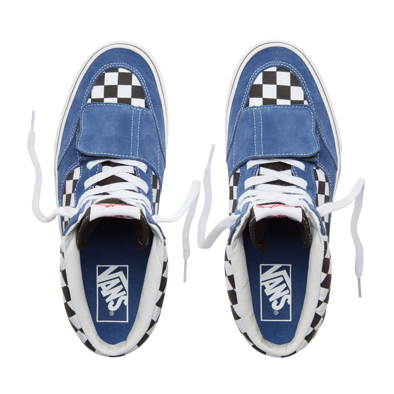 Vans Suede Checkerboard Mountain Edition Classic Mens Womens - (Checkerboard) Blue/Black VA3TKGU9H Shoes