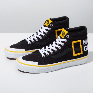 Vans X National Geographic Sk8-Hi Reissue 138 Mens Womens - NATIONAL GEOGRAPHIC LOGO VN0A3TKPXHP Shoes