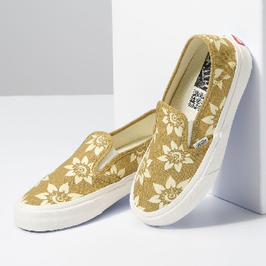 Vans Slip-On VR3 SF Mens Womens - TRIPPY FLORAL MUSTARD GOLD VN0A4BX8BAE Shoes