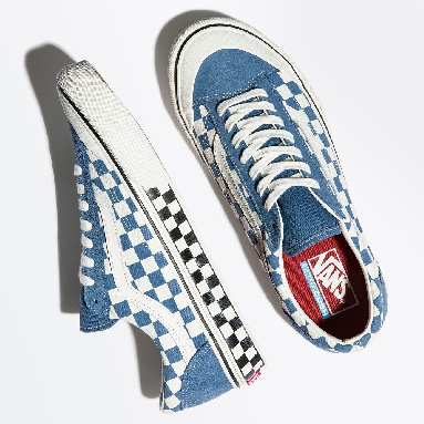 Vans Checkerboard Style 36 SF Mens Womens - (CHECKERBOARD) MOONLIGHT BLUE/MARSHMALLOW VN0A3ZCJBC0 Shoes