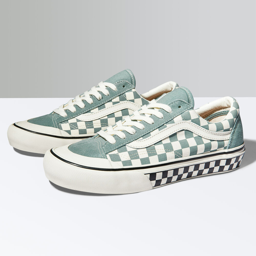 Vans Checkerboard Style 36 SF Mens Womens - (CHECKERBOARD) GREEN MILIEU/MARSHMALLOW VN0A3ZCJB8O Shoes