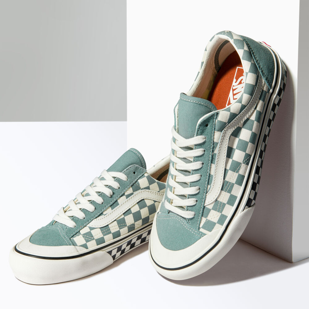 Vans Checkerboard Style 36 SF Mens Womens - (CHECKERBOARD) GREEN MILIEU/MARSHMALLOW VN0A3ZCJB8O Shoes