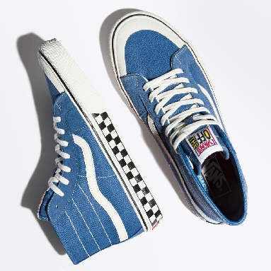 Vans Salt Wash Sk8-Hi 138 Decon SF Mens Womens - SALT WASH MOONLIGHT BLUE/MARSHMALLOW VN0A4BX2B6V Shoes