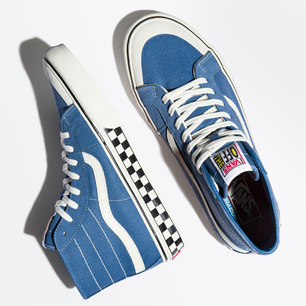 Vans Salt Wash Sk8-Hi 138 Decon SF Mens Womens - SALT WASH MOONLIGHT BLUE/MARSHMALLOW VN0A4BX2B6V Shoes