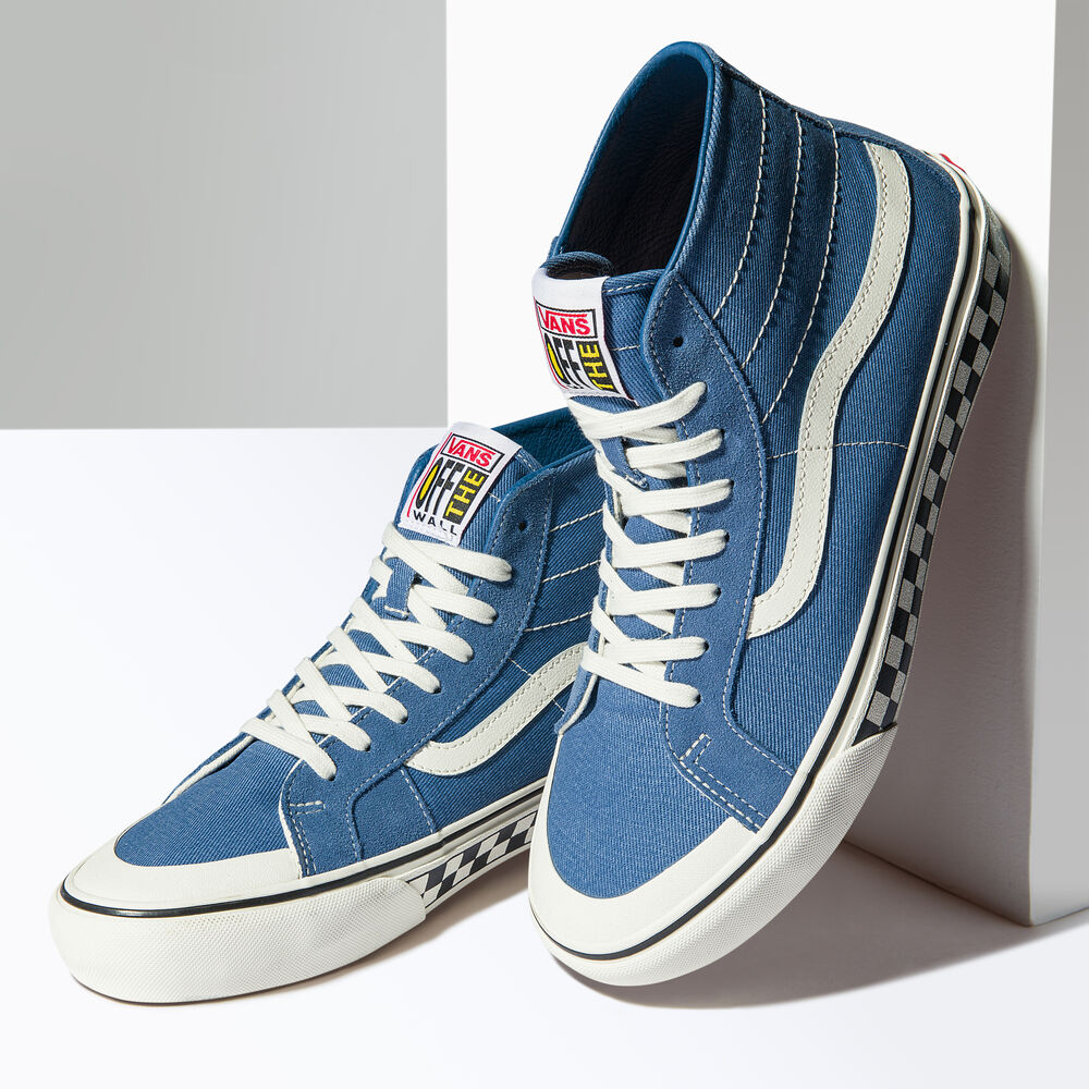 Vans Salt Wash Sk8-Hi 138 Decon SF Mens Womens - SALT WASH MOONLIGHT BLUE/MARSHMALLOW VN0A4BX2B6V Shoes