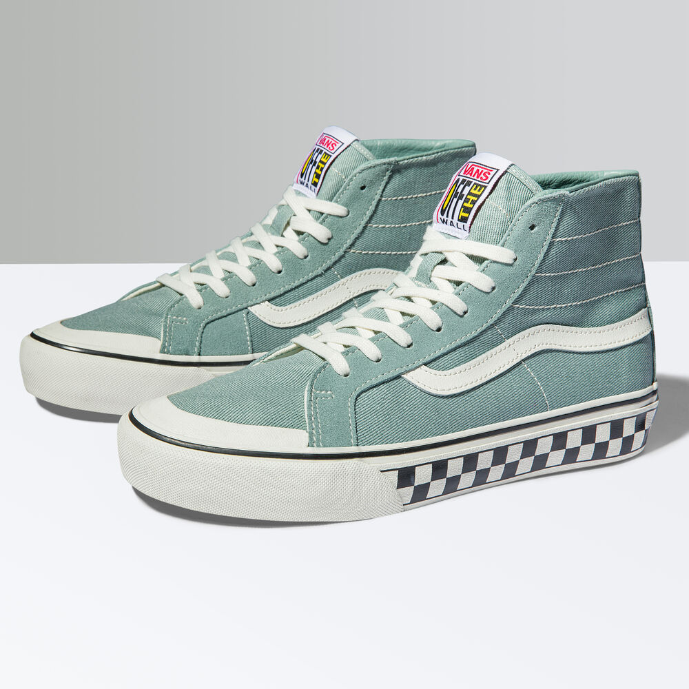 Vans Salt Wash Sk8-Hi 138 Decon SF Mens Womens - SALT WASH GREEN MILIEU/MARSHMALLOW VN0A4BX2B6U Shoes