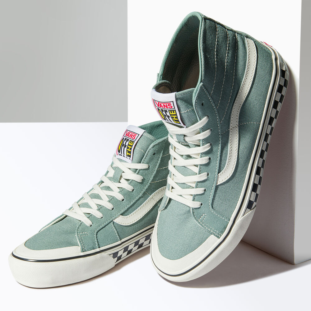 Vans Salt Wash Sk8-Hi 138 Decon SF Mens Womens - SALT WASH GREEN MILIEU/MARSHMALLOW VN0A4BX2B6U Shoes