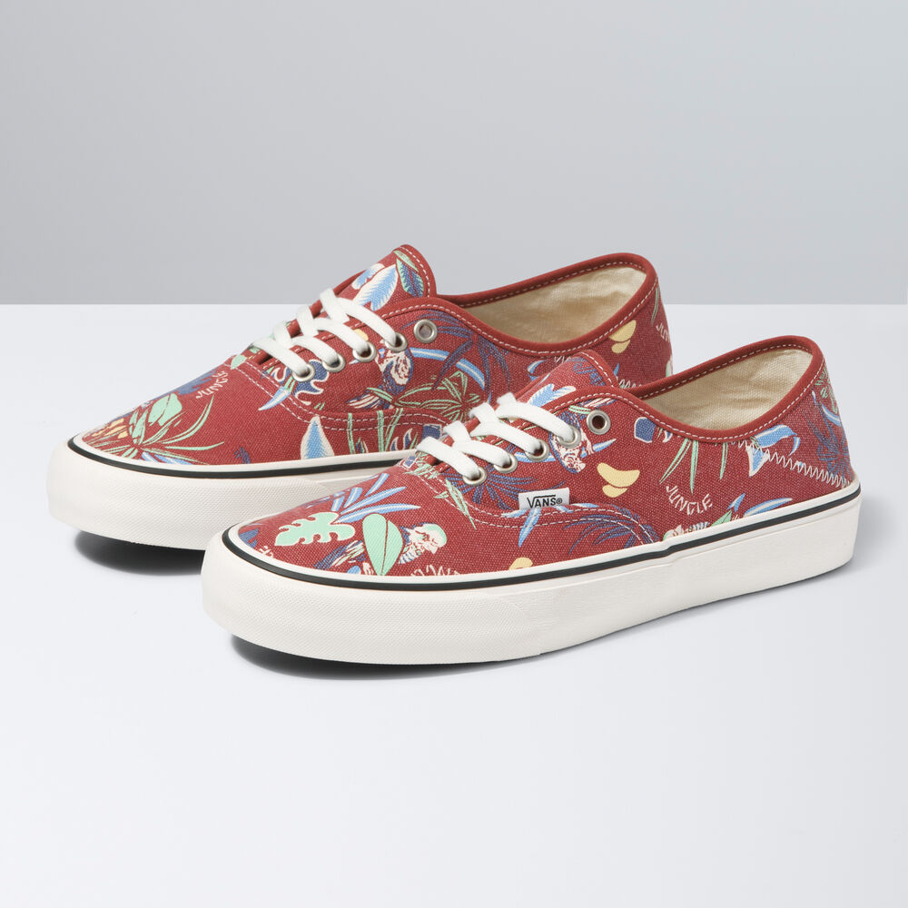 Vans Hawaiian Jungle Authentic SF Mens Womens - (HAWAIIAN JUNGLE) CHILI OIL/MARSHMALLOW VN0A5HYPAMX Shoes