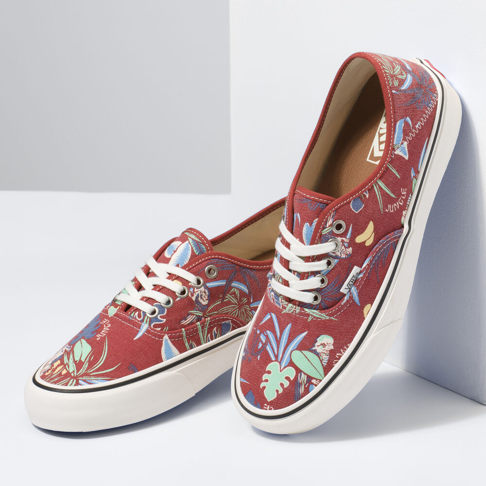 Vans Hawaiian Jungle Authentic SF Mens Womens - (HAWAIIAN JUNGLE) CHILI OIL/MARSHMALLOW VN0A5HYPAMX Shoes