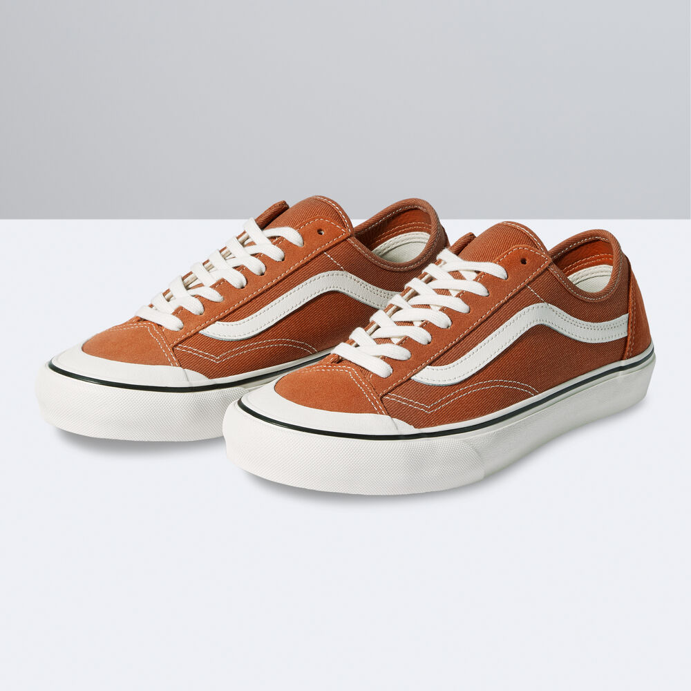 Vans Animal Stripes Style 36 Decon SF Mens Womens - (SALT WASH) BOMBAY BROWN/MARSHMALLOW VN0A5HYRB99 Shoes