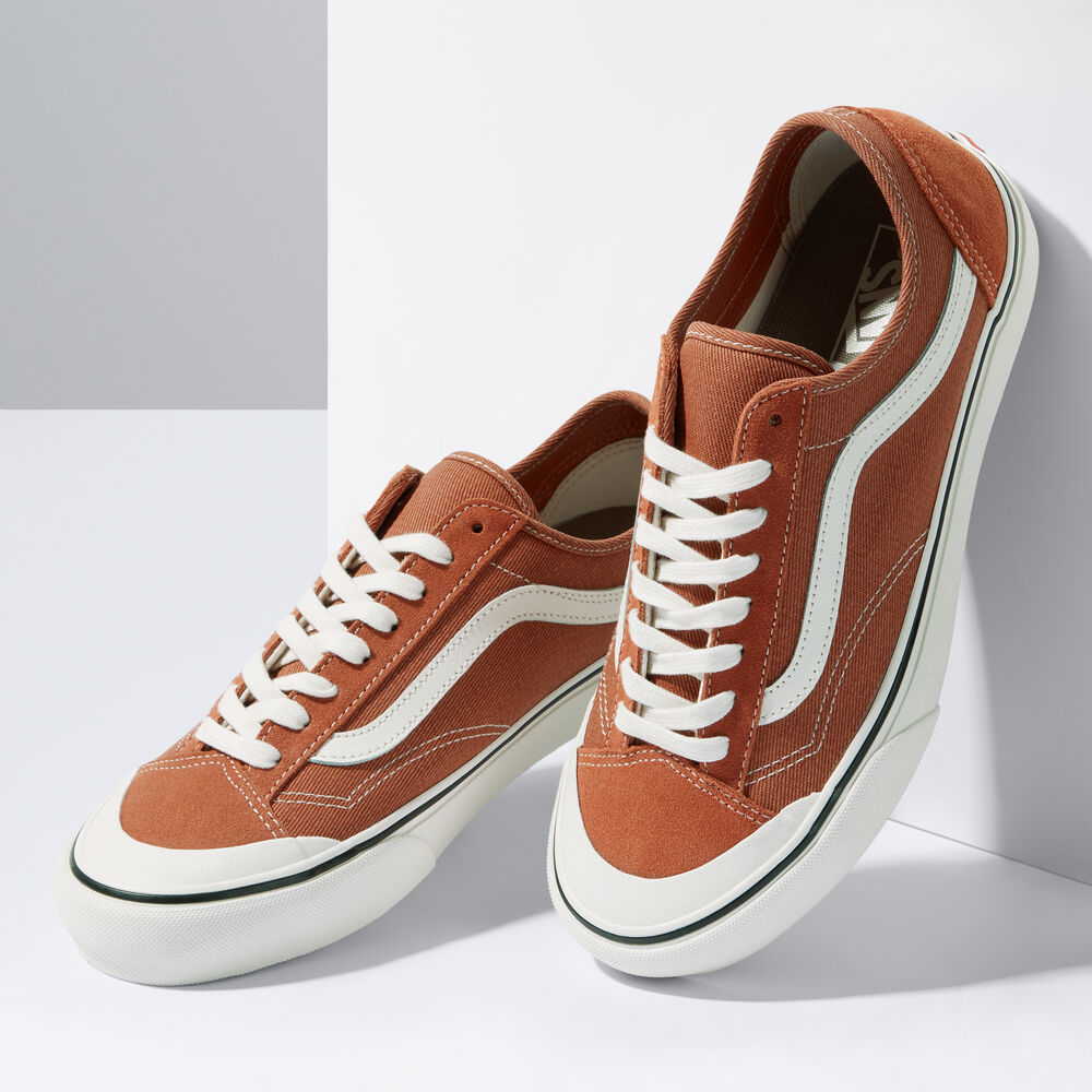 Vans Animal Stripes Style 36 Decon SF Mens Womens - (SALT WASH) BOMBAY BROWN/MARSHMALLOW VN0A5HYRB99 Shoes