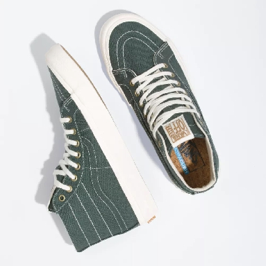 Vans Eco Theory Sk8-Hi 38 Decon SF Mens Womens - (ECO THEORY) JUNGLE GREEN/MARSHMALLOW VN0A4UWNA5K Shoes