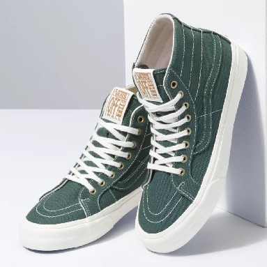 Vans Eco Theory Sk8-Hi 38 Decon SF Mens Womens - (ECO THEORY) JUNGLE GREEN/MARSHMALLOW VN0A4UWNA5K Shoes