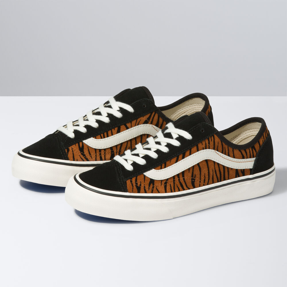 Vans Animal Stripes Style 36 Decon SF Mens Womens - (ANIMAL STRIPES) BLACK/MARSHMALLOW VN0A5HYR9ZY Shoes