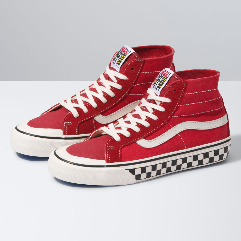 Vans Salt Wash SK8 Hi 138 Decon SF Mens Womens - RED/MARSHMALLOW VN0A3MV1XGJ Shoes