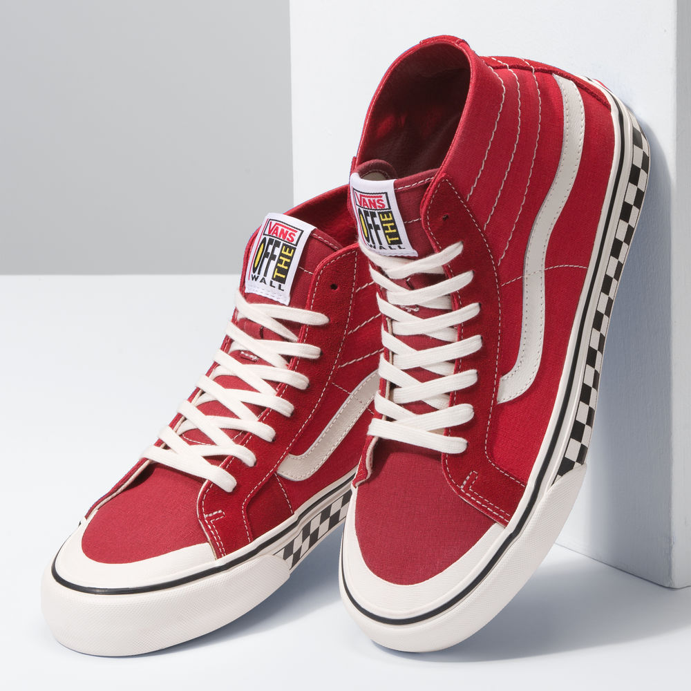 Vans Salt Wash SK8 Hi 138 Decon SF Mens Womens - RED/MARSHMALLOW VN0A3MV1XGJ Shoes