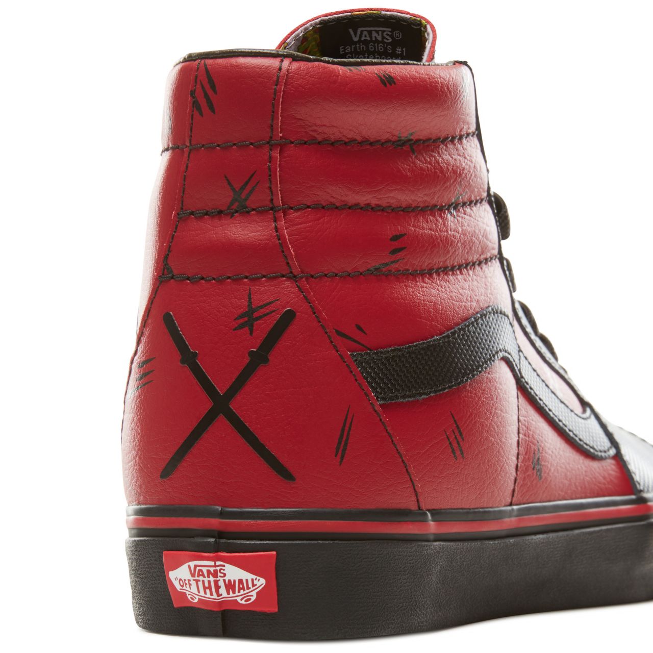 Vans X Marvel SK8-Hi Classic Mens Womens - (Marvel) Deadpool/Black VA38GEUBJ Shoes