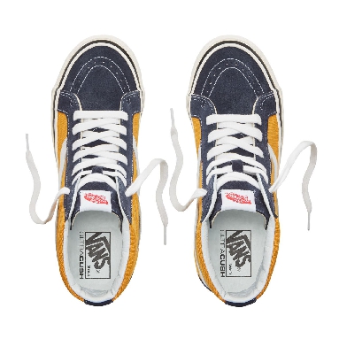 Vans Suede Anaheim Factory Sk8-Hi 38 Classic Mens Womens - (Anaheim Factory) Og Navy/Og Saffron VA38GFUBT Shoes