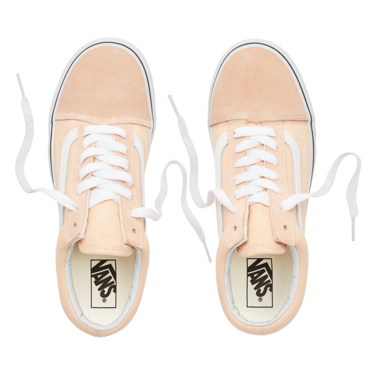 Vans Color Theory Old Skool Classic (Unisex) Mens Womens - Bleached Apricot/True White VA38G1U5Y Shoes