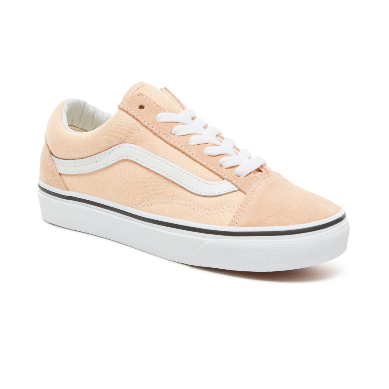 Vans Color Theory Old Skool Classic (Unisex) Mens Womens - Bleached Apricot/True White VA38G1U5Y Shoes