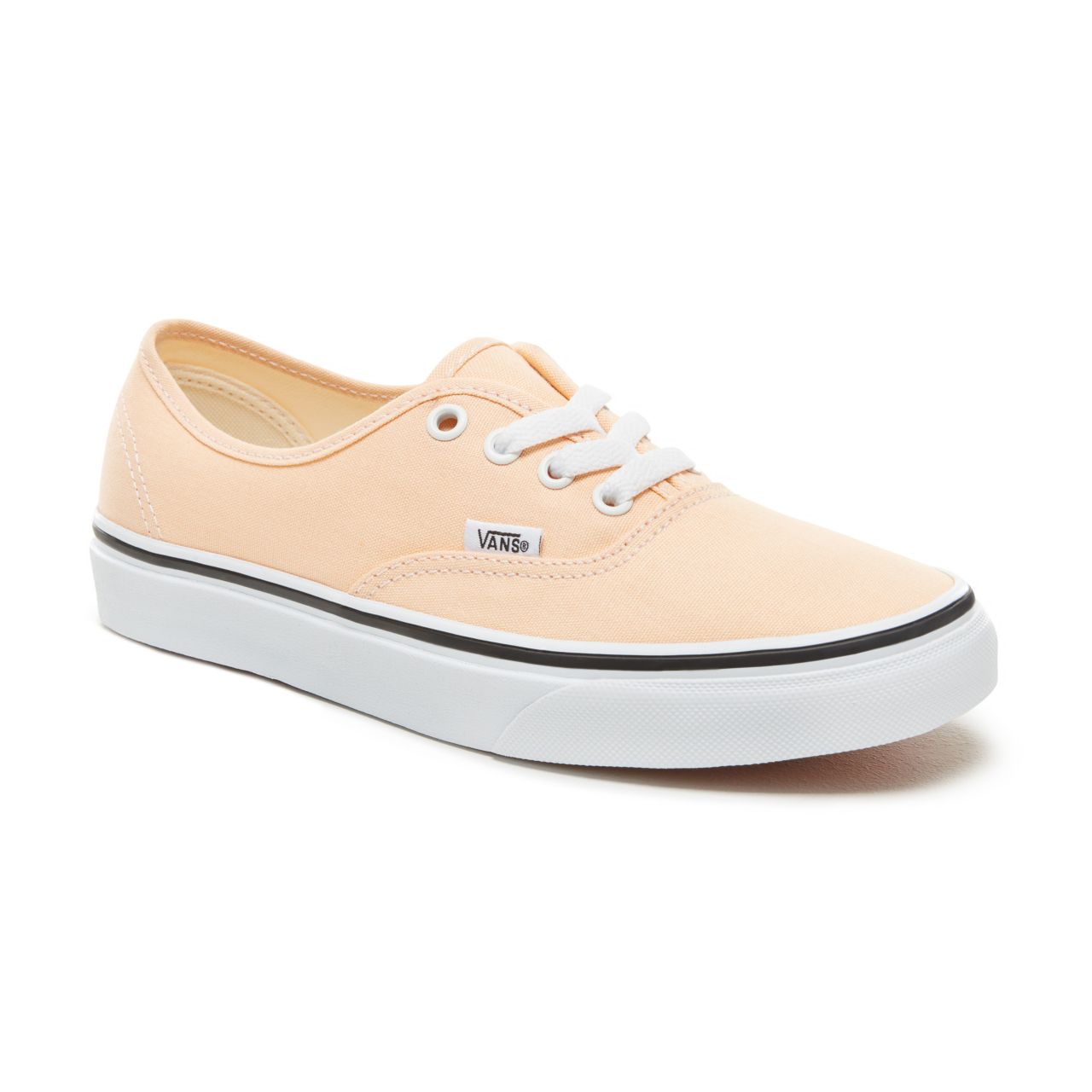 Vans Color Theory Authentic Classic (Unisex) Mens Womens - Bleached Apricot/True White VA38EMU5Y Shoes