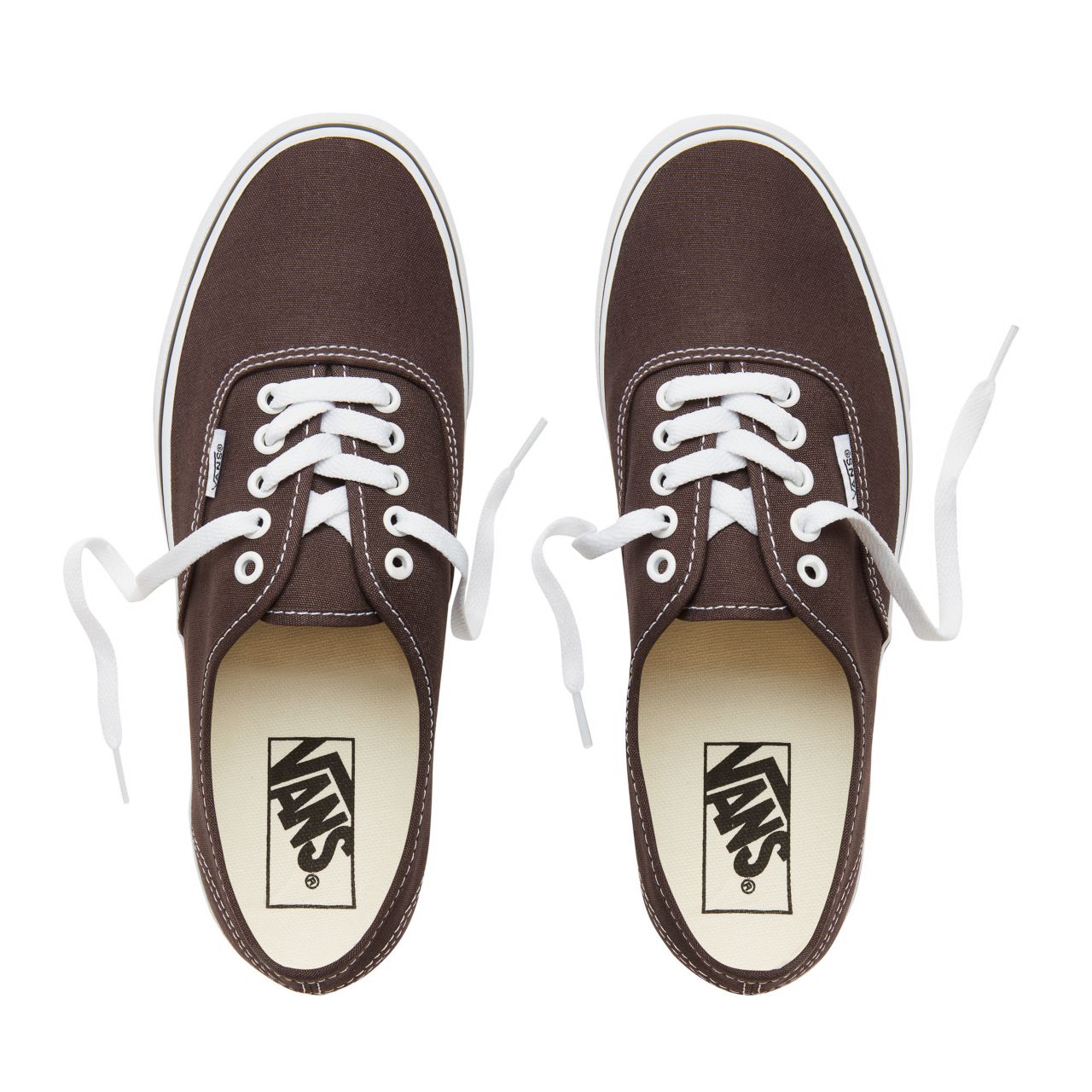 Vans Color Theory Authentic Classic (Unisex) Mens Womens - Chocolate Torte/True White VA38EMU5Z Shoes