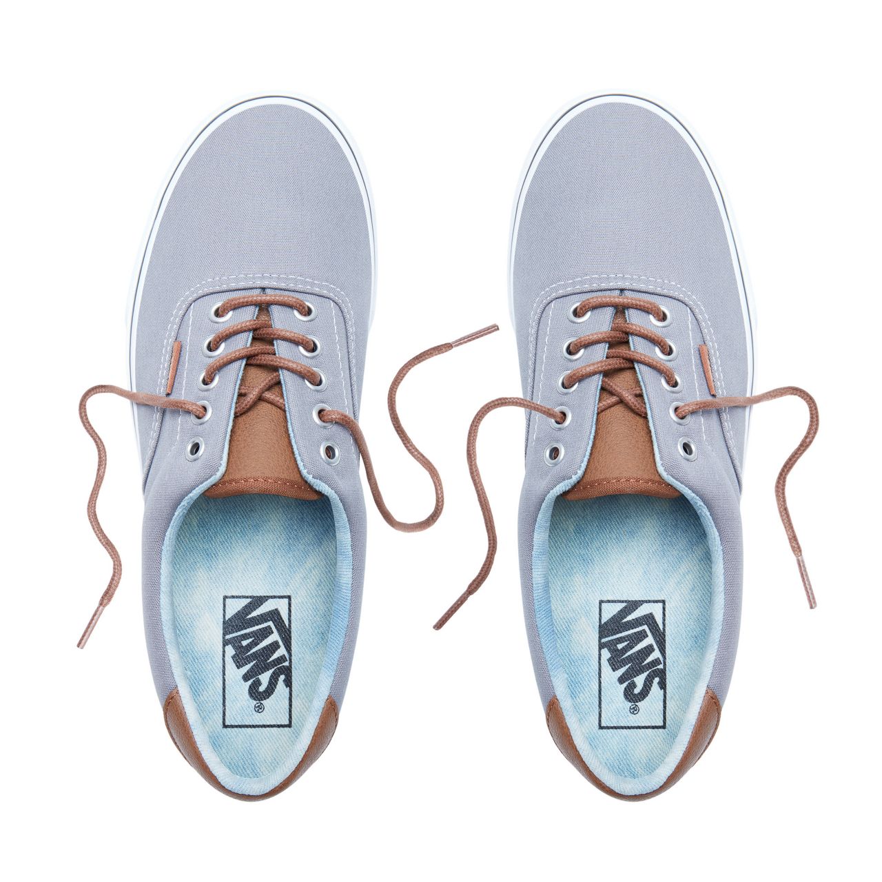 Vans C&L Era 59 Classic Mens Womens - Frost Gray-Acid Denim VA38FSQ70 Shoes