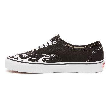 Vans Checker Flame Authentic Classic Mens Womens - (Checker Flame) Black/True White VA38EMRX8 Shoes