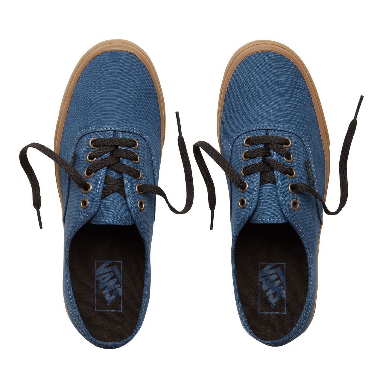 Vans Gum Outsole Authentic Classic Mens Womens - (Gum Outsole) Dark Denim/Black VA38EMU4C Shoes