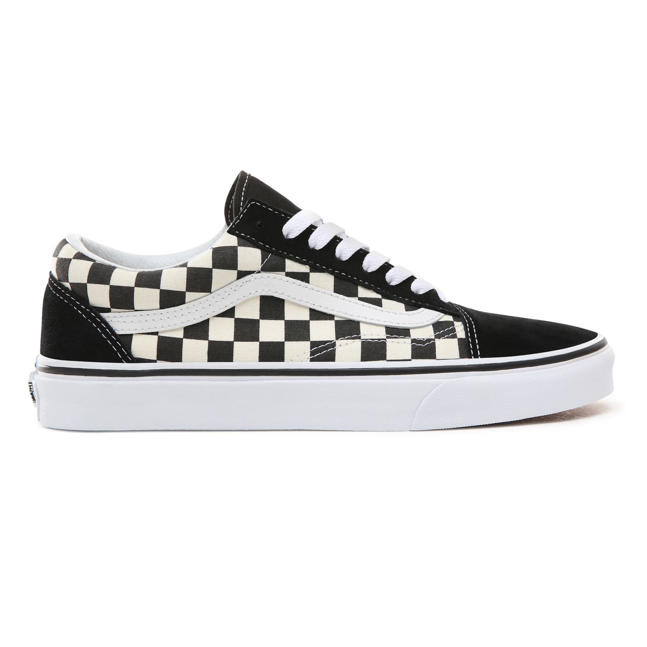 Vans Primary Check Old Skool Classic Mens Womens - (Primary Check) black/white VA38G1P0S Shoes