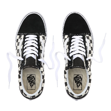 Vans Primary Check Old Skool Classic Mens Womens - (Primary Check) black/white VA38G1P0S Shoes