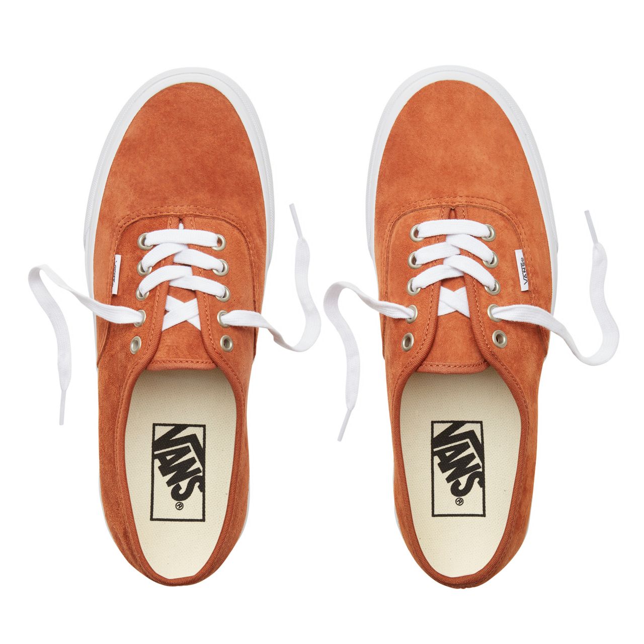 Vans Suede Authentic Classic Mens Womens - (Pig Suede) Leather Brown/True White VA38EMU5K Shoes