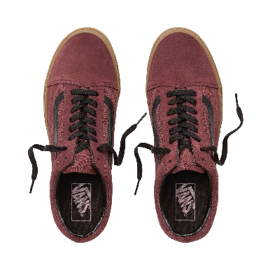 Vans Suede Gum Outsole Old Skool Classic Mens Womens - (Gum Outsole) Catawba Grape/Black VA38G1U5A Shoes