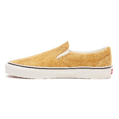 Vans Hairy Suede Classic Slip-On Classic Mens Womens - (Hairy Suede) Sunflower/Snow White VN0A38F7ULR Shoes