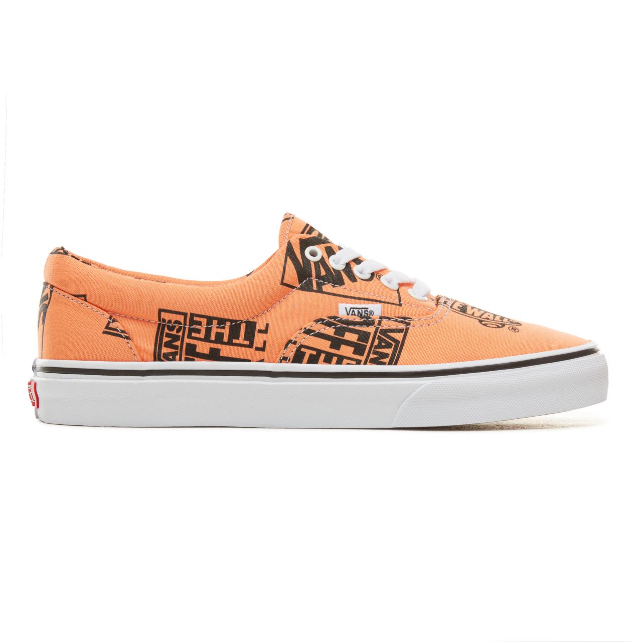 Vans Logo Mix Era Classic Mens Womens - (Logo Mix) Tangerine/Black VA38FRU8K Shoes