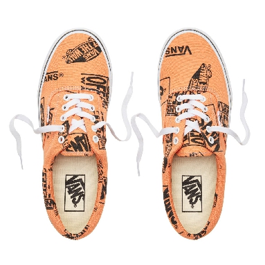 Vans Logo Mix Era Classic Mens Womens - (Logo Mix) Tangerine/Black VA38FRU8K Shoes