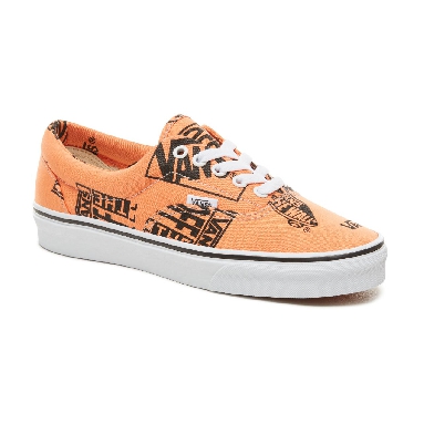 Vans Logo Mix Era Classic Mens Womens - (Logo Mix) Tangerine/Black VA38FRU8K Shoes