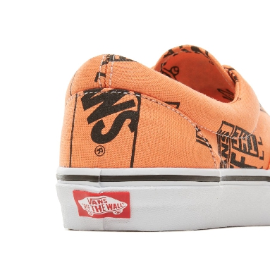 Vans Logo Mix Era Classic Mens Womens - (Logo Mix) Tangerine/Black VA38FRU8K Shoes