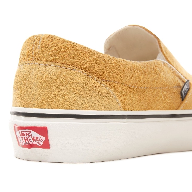 Vans Hairy Suede Classic Slip-On Classic Mens Womens - (Hairy Suede) Sunflower/Snow White VN0A38F7ULR Shoes