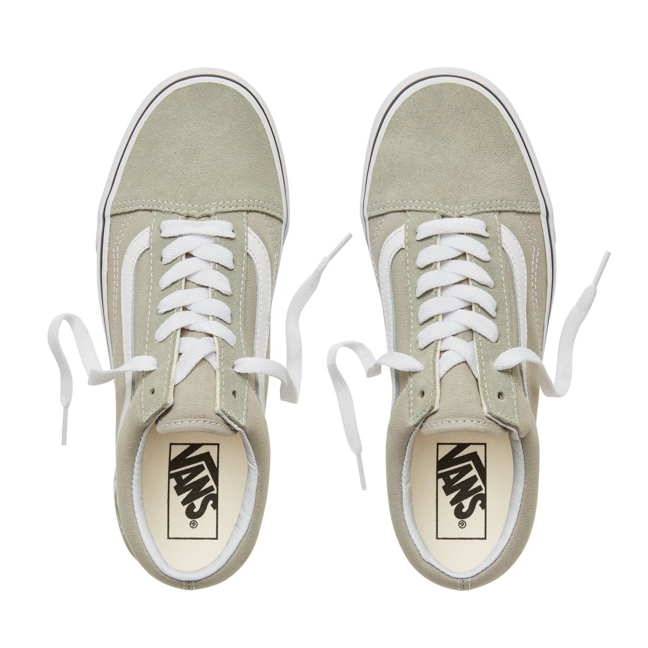 Vans Color Theory Old Skool Classic (Unisex) Mens Womens - Desert Sage/True White VA38G1U62 Shoes