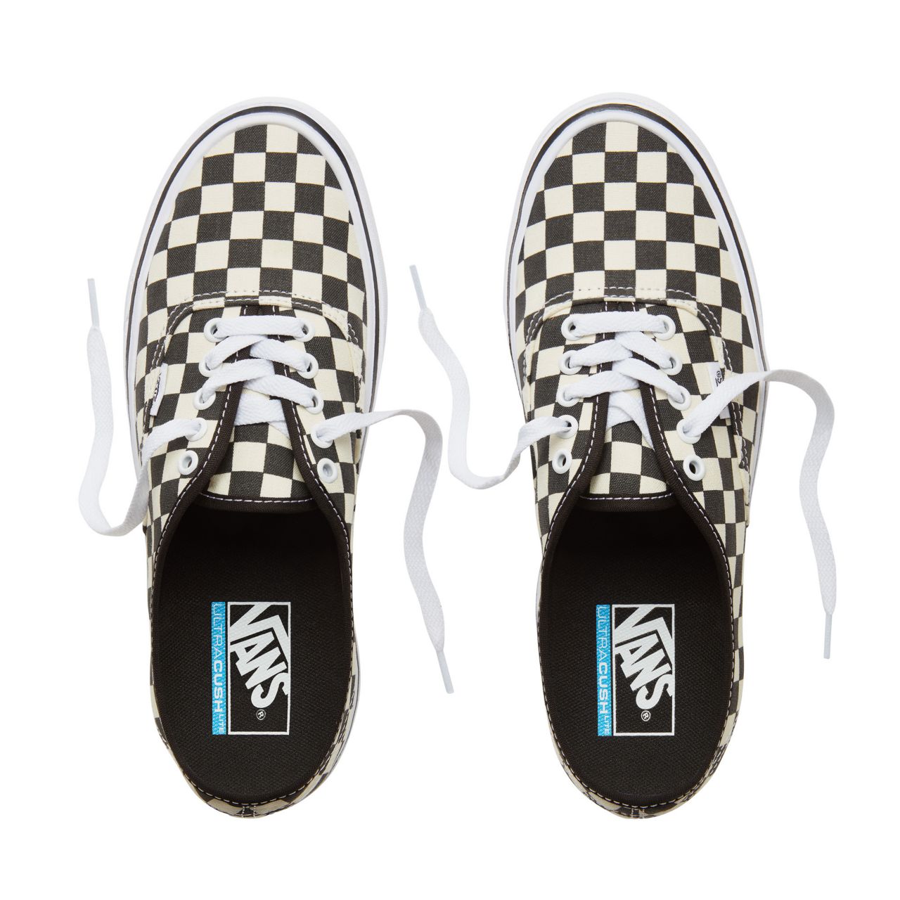 Vans Checkerboard Authentic Lite Classic Mens Womens - Black-White VA2Z5J5GX Shoes