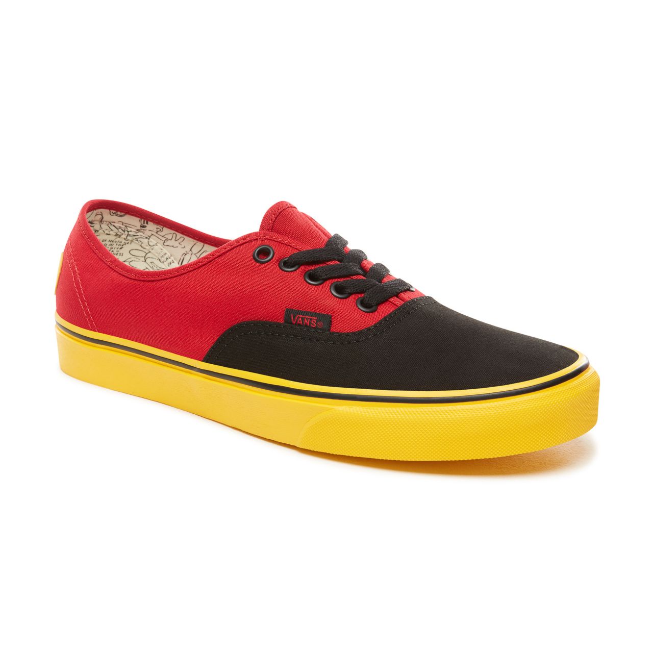 Vans Disney x Vans Authentic Classic Mens Womens - (Disney) Mickey/Red/Yellow VN0A38EMUK9 Shoes