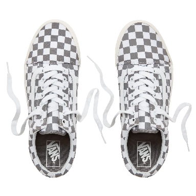 Vans Checkerboard Old Skool Classic Mens Womens - (Checkerboard) Pewter/Marshmallow VA38G1U53 Shoes