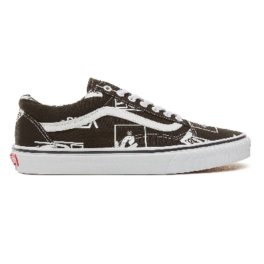 Vans Logo Mix Old Skool Classic Mens Womens - (Logo Mix) Black/True White VA38G1UA9 Shoes