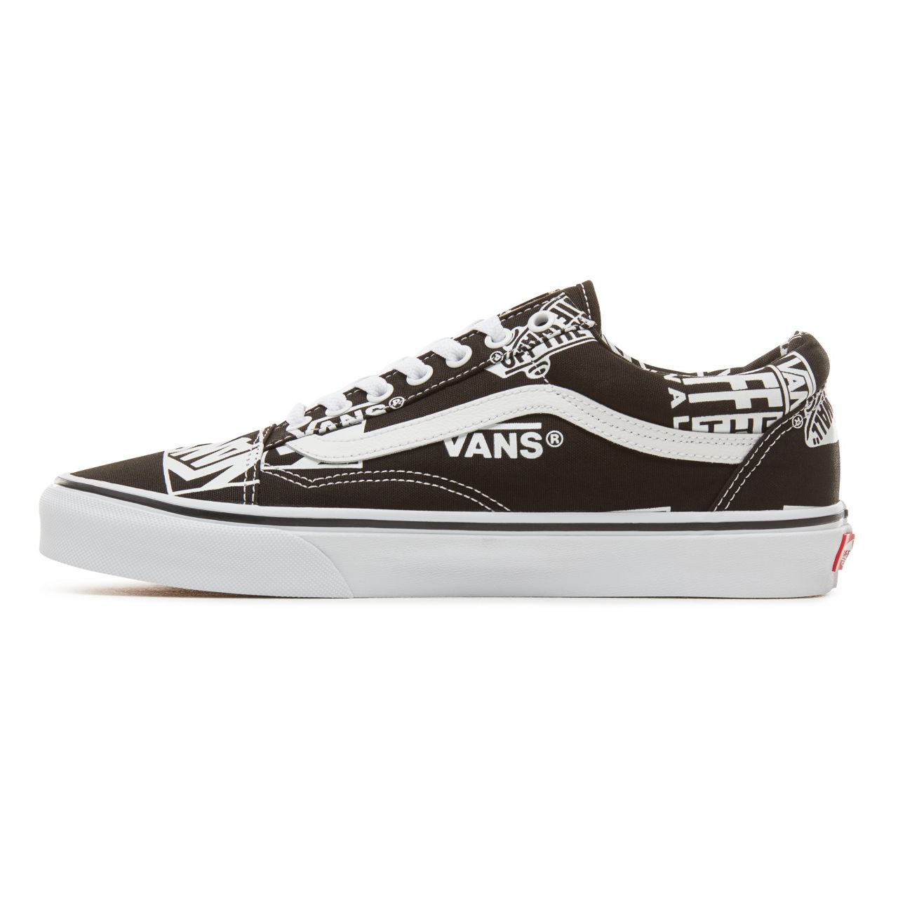 Vans Logo Mix Old Skool Classic Mens Womens - (Logo Mix) Black/True White VA38G1UA9 Shoes