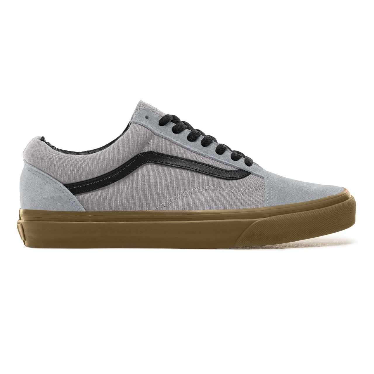 Vans Suede Gum Outsole Old Skool Classic Mens Womens - (Gum Outsole) Alloy/Black VA38G1U40 Shoes