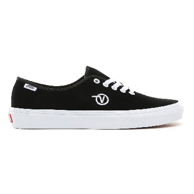 Vans Circle V Authentic One Piece Classic Mens Womens - (Circle V) Black/Suede VA3XIMS4M Shoes