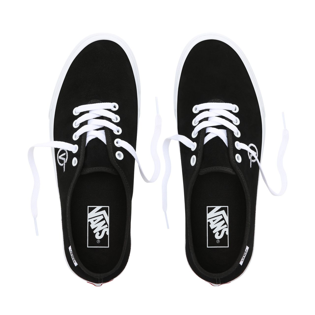 Vans Circle V Authentic One Piece Classic Mens Womens - (Circle V) Black/Suede VA3XIMS4M Shoes