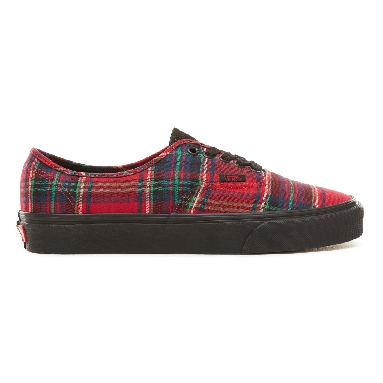 Vans Plaid Mix Authentic Classic Mens Womens - (Plaid Mix) Red/Black VA38EMU5P Shoes